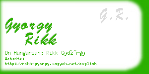 gyorgy rikk business card